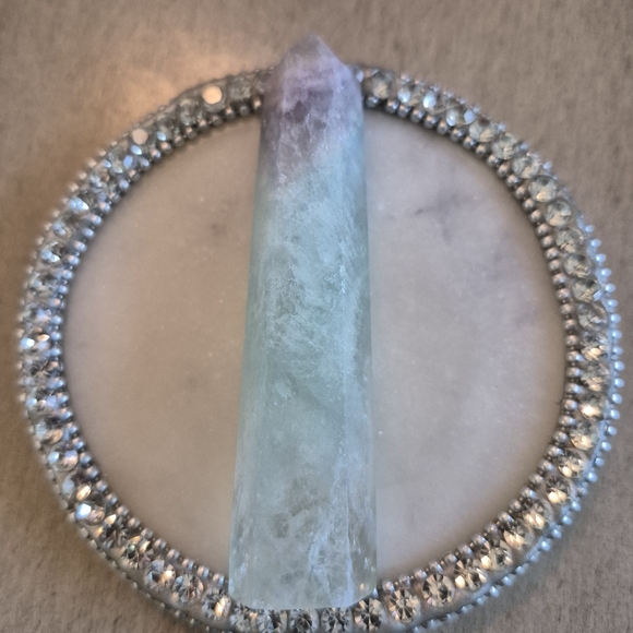 Natural Fluorite Crystal Point Obelisk Tower #M - Picture 4 of 8